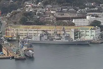 JS Teruzuki (DD-116) and JS Suzutsuki (DD-117) at Nagasaki shipyard