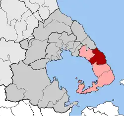 Location within the regional unit