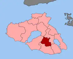 Location within the regional unit