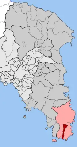 Location within the regional unit