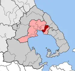 Location within the regional unit