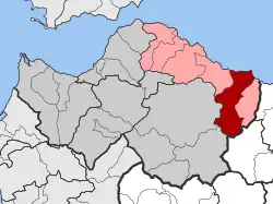 Location within the regional unit