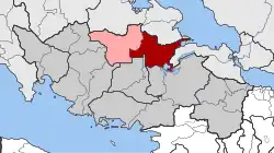 Location within the regional unit