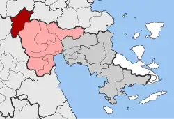 Location within the regional unit