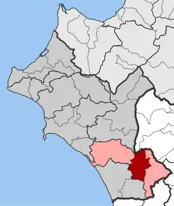 Location within the regional unit