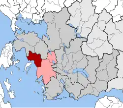 Location within the regional unit
