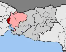 Location within the regional unit