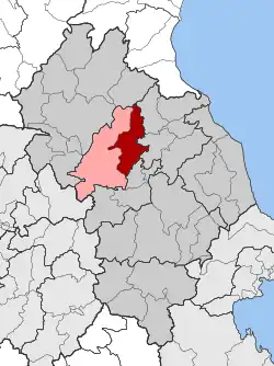 Location within the regional unit