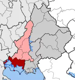 Location within the regional unit