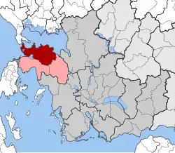 Location within the regional unit