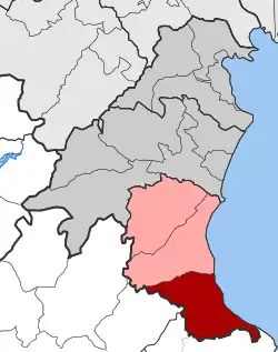 Location within the regional unit