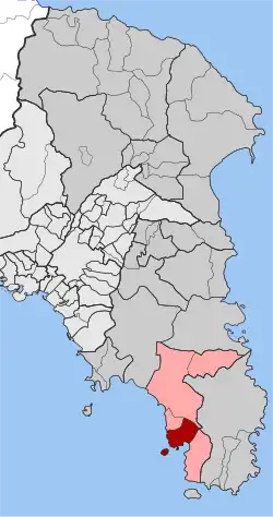 Location within the regional unit