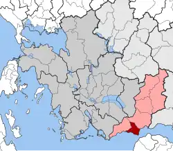 Location within the regional unit