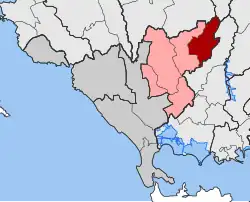 Location within the regional unit