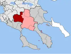 Location within the regional unit