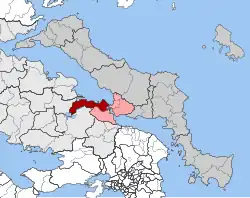 Location within the regional unit