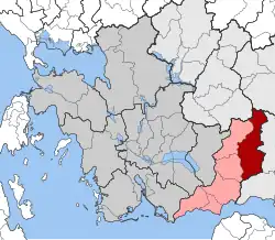 Location within the regional unit