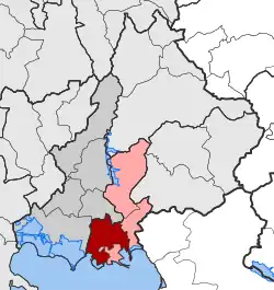 Location within the regional unit