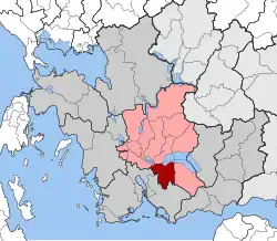 Location within the regional unit