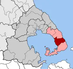 Location within the regional unit