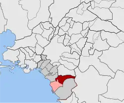 Location within the South Athens regional unit