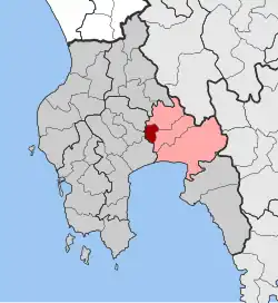 Location within the regional unit