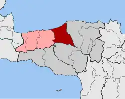 Location within the regional unit