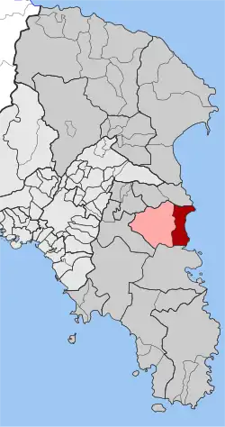 Location within the regional unit