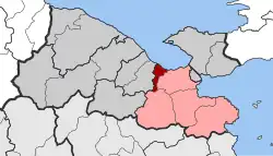 Location within the regional unit
