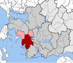 Location within the regional unit