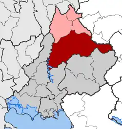 Location within the regional unit