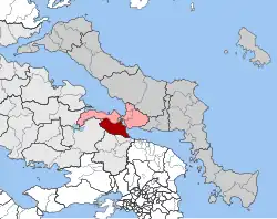 Location within the regional unit