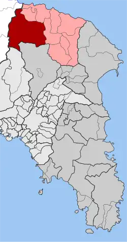 Location within the regional unit