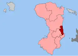 Location within the regional unit