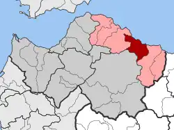 Location within the regional unit