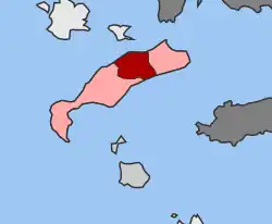 Location within Kos