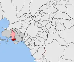 Location within the regional unit