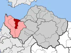 Location within the regional unit