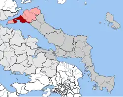 Location within the regional unit