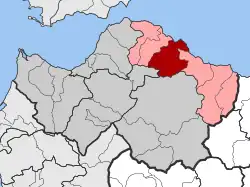 Location within the regional unit