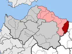 Location within the regional unit