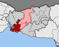 Location within the regional unit