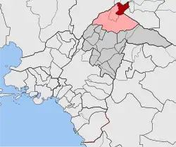 Location within North Athens regional unit