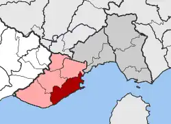 Location within the regional unit