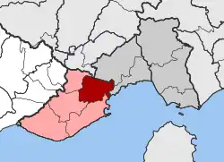 Location within the regional unit