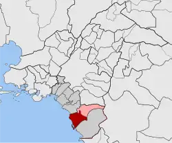 Location within South Athens regional unit