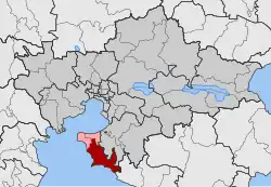 Location within the regional unit