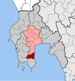 Location within the regional unit
