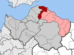 Location within the regional unit