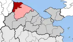 Location within the regional unit